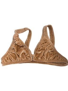 Skims Velvet Stretch Plunge Honey Triangle Bra New with tags Size Small